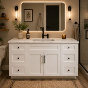 60-inch Single sink Solid Wood vanity